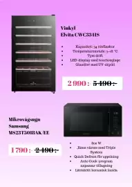Elon reklamblad vecka 41 Sida 4: Samsung mikrovågsugn ms23t5018ak/ee €1.790,00, Elvita vinkyl CWC3341S €2.990,00