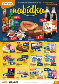 Coop leták | Jednota Strana 1: Choceňský smetanový jogurt €13,90, GAMBRINUS PATRON 12 EXCELENT 11 €15,90