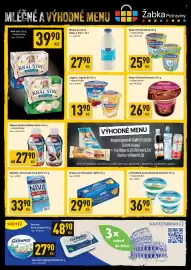 Žabka leták Strana 3: Müller nápoj mléčný müllermilch €27,90, Jihočeské pomazánkové tradiční €36,90