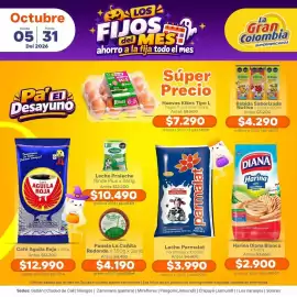 Catálogo La Gran Colombia Página 2: Leche Parmalat €3.990,00, Diana harina blanca €2.900,00