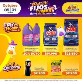 Catálogo La Gran Colombia Página 4: Blancox blanqueador y/o ropa color, Fab detergente ultra floral €28.550,00