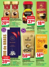 Dino gazetka tydzień 41 Strona 16: Kawa ziarnista Blend Rio de Brass €39,95, Kawa rozpuszczalna Gold MK Café Premium €20,99