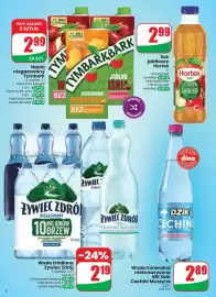 Dino gazetka tydzień 41 Strona 2: Sok jabłkowy Hortex €2,99, Napój niegazowany Tymbark €2,99