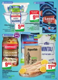 Dino gazetka tydzień 41 Strona 27: Mintaj filety SuperFish €11,49, Filety śledziowe z suszonymi pomidorami Contimax €9,95
