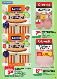 Dino gazetka tydzień 41 Strona 45: Połędwica sopocka wieprzowa Olewnik €6,99, Kiełbasa Krakowska sucha z szynki Olewnik €7,49