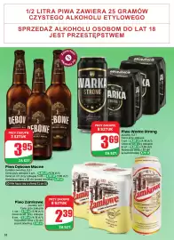 Dino gazetka tydzień 41 Strona 52: Piwo Warka Strong €3,69, Piwo Dębowe Mocne €3,95