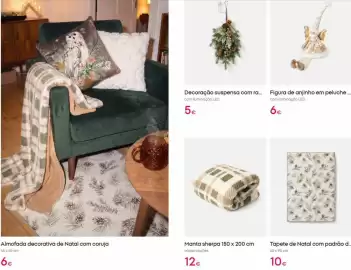 Catálogo Pepco Página 5: Manta sherpa 150 x 200 cm €12,00, Com - tapete de natal com padrao d.o €10,00