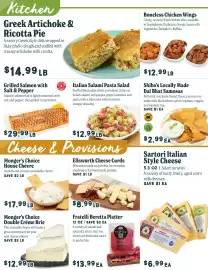 Market of Choice weekly ad week 40 Page 4: Monger's Choice Double Crème Brie €12,99, Grilled Salmon with Salt & Pepper €29,99