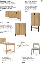 Tchibo Prospekt Seite 39: Sideboard mit 4 Türen €399,99, Buffetschrank mit 2 Türen €349,99