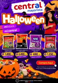 Catálogo Central Mayorista Página 1: Super 8 Mini Halloween €2.490,00, Gomita Calavera Fini €690,00