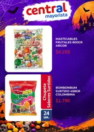 Catálogo Central Mayorista Página 4: Bonbon bum surtidos colombina €1.790,00, Masticables frutales 800gr arcor €4.250,00