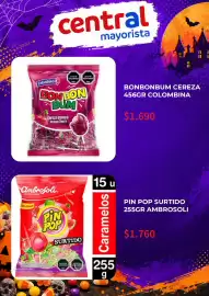 Catálogo Central Mayorista Página 5: Bonbonbum cereza €1.690,00, Pin Pop Surtido €1.760,00
