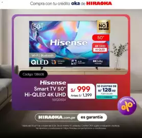 Catálogo Hiraoka semana 41 Página 3: Hisense Smart TV 50" Hi-QLED 4K UHD €999,00