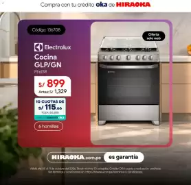 Catálogo Hiraoka semana 41 Página 4: Electrolux cocina GLP/GN FE6ISR €899,00