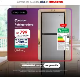 Catálogo Hiraoka semana 41 Página 6: Miray refrigeradora rm-253hi €799,00