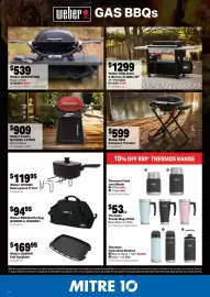 Mitre 10 catalogue Page 10: Weber Q2000N BBQ €539,00, Weber Family Q3100N+ LP BBQ €909,00
