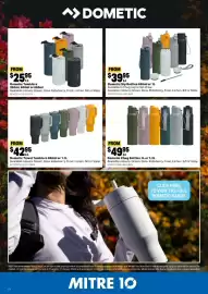 Mitre 10 catalogue Page 12: Dometic Tumblers €25,95, Dometic Sip Bottles €39,95