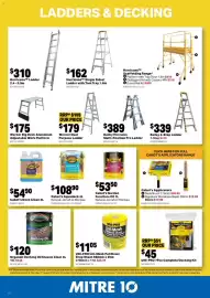 Mitre 10 catalogue Page 16: UNi-PRO Uni-Mask Pull Down Drop Sheet €11,05, Werner Dual Purpose Ladder €179,00