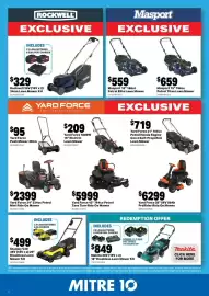 Mitre 10 catalogue Page 2: Rockwell 36V (18V x 2) 34cm Lawn Mower Kit €329,00