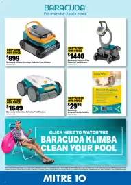Mitre 10 catalogue Page 8: Baracuda Klimba Cordless Robotic Pool Cleaner €899,00