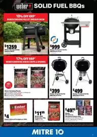 Mitre 10 catalogue Page 9: Weber Performer Kettle BBQ Black 57cm €999,00, Weber All-Natural Hardwood Pellets €49,95