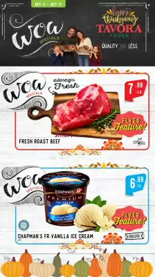 Tavora Foods flyer (valid until 11-10)