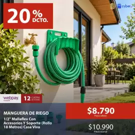 Catálogo Mimbral Página 2: Manguera de riego 1/2 mallaflex con accesorios y soporte rollo 18 metros casa viva €8.790,00