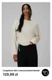 4F gazetka tydzień 41 Strona 2: Longsleeve slim z marszczeniami damski €129,99