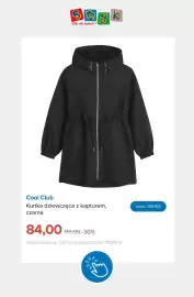 Smyk gazetka tydzień 41 Strona 10: Kurtka dziewczęca z kapturem czarna Cool Club €84,00
