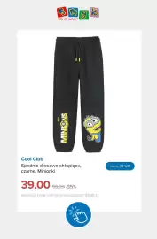 Smyk gazetka tydzień 41 Strona 13: Spodnie dresowe chłopięce czarne Minionki Cool Club €39,00
