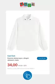 Smyk gazetka tydzień 41 Strona 15: Koszula dziewczęca z długim rękawem biała Cool Club €34,00