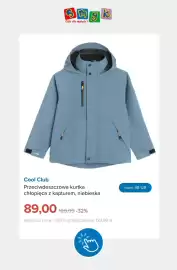 Smyk gazetka tydzień 41 Strona 4: Przeciwdeszczowa kurtka chłopięca z kapturem niebieska Cool Club €89,00