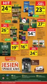 Intermarche gazetka tydzień 41 Strona 28: Kawa ziarnista Jacobs €54,99, Kawa w kapsułkach Tassimo €24,99