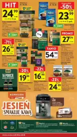 Intermarche gazetka tydzień 41 Strona 28: Kawa ziarnista Jacobs €54,99, Kawa w kapsułkach Tassimo €24,99