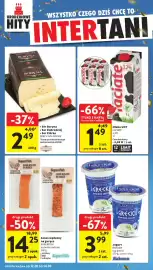 Intermarche gazetka tydzień 41 Strona 46: Łosoś wędzony na gorąco SuperFish €14,25, Ser Boryna Sery z Goliszewa €2,49