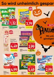 Spar Flugblatt Seite 16: Knoppers Goodies €2,99, Ferrero Schoko Bons €4,99