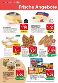 Eurospar Flugblatt Seite 10: Schärdinger Bergbaron €1,07, Vorarlbergmilch Ländle Klostertaler €1,79