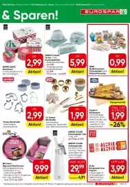 Eurospar Flugblatt Seite 15: Simpex Basic Weihnachts Keksdosen €2,99, Spar Muffinförmchen €0,99