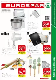 Eurospar Flugblatt Seite 17: Silva Homeline Handmixer €29,99, Simpex Basic Edelstahl-Küchenwaage €9,99