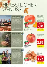 SPAR Gourmet Flugblatt Seite 18: Spar Natur pur Bio-Hokkaido Kürbis €2,18, Spar Zwiebeln €1,23