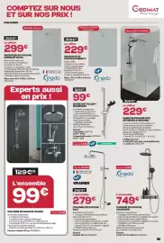 Catalogue Gedimat page 7: Kinedo combiné de douche aquanova €749,00, Kinedo receveur de douche kinecity €229,00