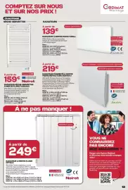 Catalogue Gedimat page 9: Radiateur à inertie fluide optiflo €249,00, Radiateur à inertie fonte tupali €139,00
