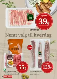 Dagli'Brugsen tilbudsavis Side 8: Coop hakket oksekød / Xtra! hel kylling €55,00, Coop mørbrad af gris €129,00