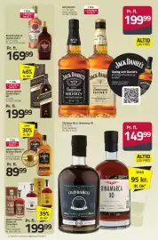 Fleggaard avis Side 50: Jack Daniel's (Tennessee Whiskey / Tennessee Honey) €199,99, Johnnie Walker Double Black €199,99