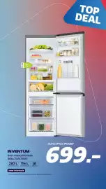 Electroworld folder Pagina 2: Inventum Koel-Vriescombinatie RB34C705CS9/EF €699,00