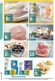 Catálogo E.Leclerc Página 20: Sepia limpia €11,90, Filete de gallineta €8,90