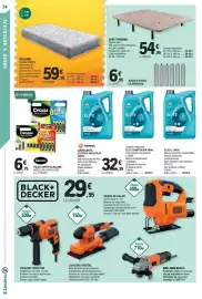 Catálogo E.Leclerc Página 34: Cecasa pilas super alkaline €6,75, Base tapizada €54,95