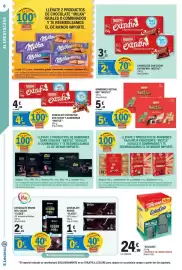 Catálogo E.Leclerc Página 6: Nestlé chocolate extrafino con leche y almendras €4,99, ColaCao mochila de cabina €24,99