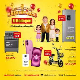 Catálogo El Bodegón semana 41 Página 1: Yadea Motocicleta Eléctrica €10.799,00, Acros estufa de gas €5.299,00