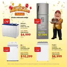 Catálogo El Bodegón semana 41 Página 4: Lg lavadora automática 22k €10.299,00, Hisense Lavadora Doble Tina 16K €4.999,00